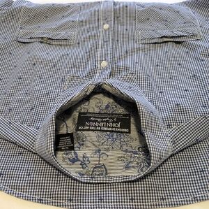 Men's Button Down Shirt ENGLISH LAUNDRY John Lennon Inspired Design Size XL